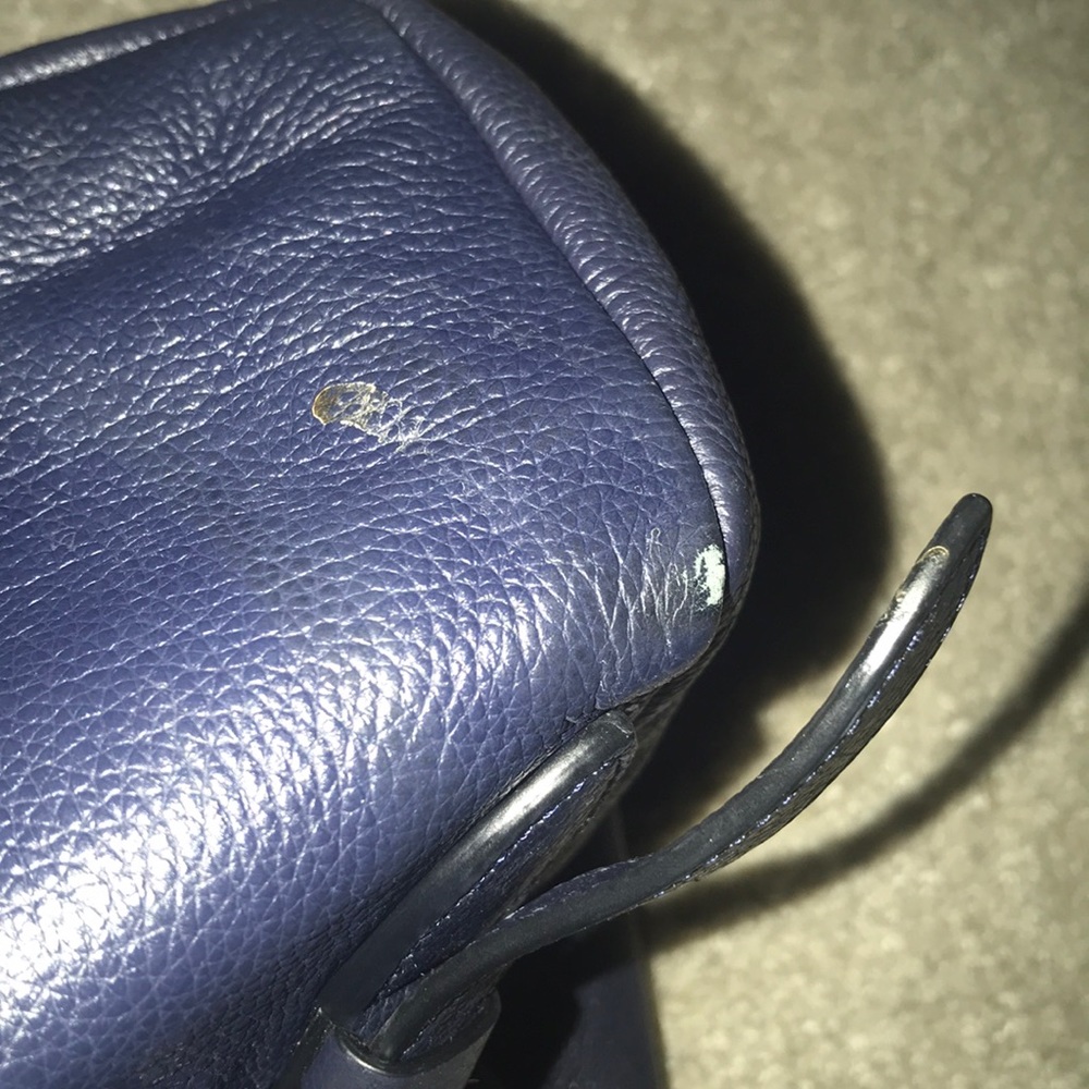 Coach Turnlock Rucksack Leather Backpack Navy - Picture 6 of 6